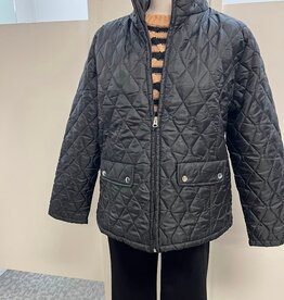 Keren Hart Keren Hart Black Quilted L/S Zip Up Jacket
