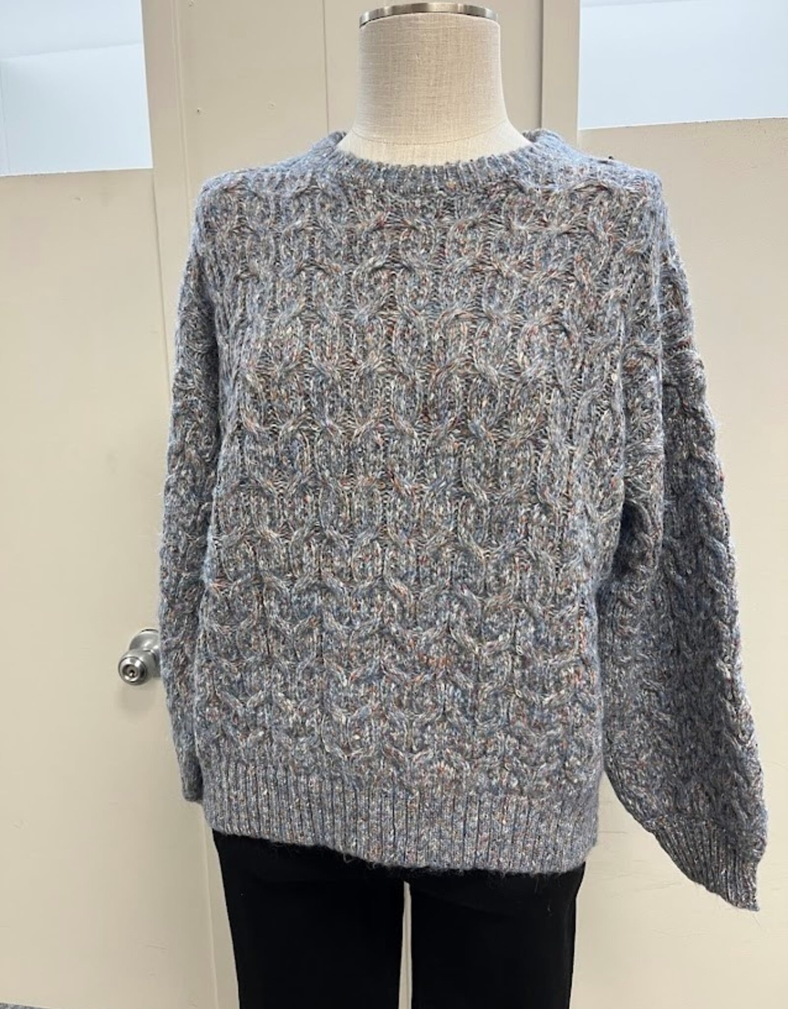 Keren Hart Keren Hart Blue Multi Color Pullover L/S Sweater