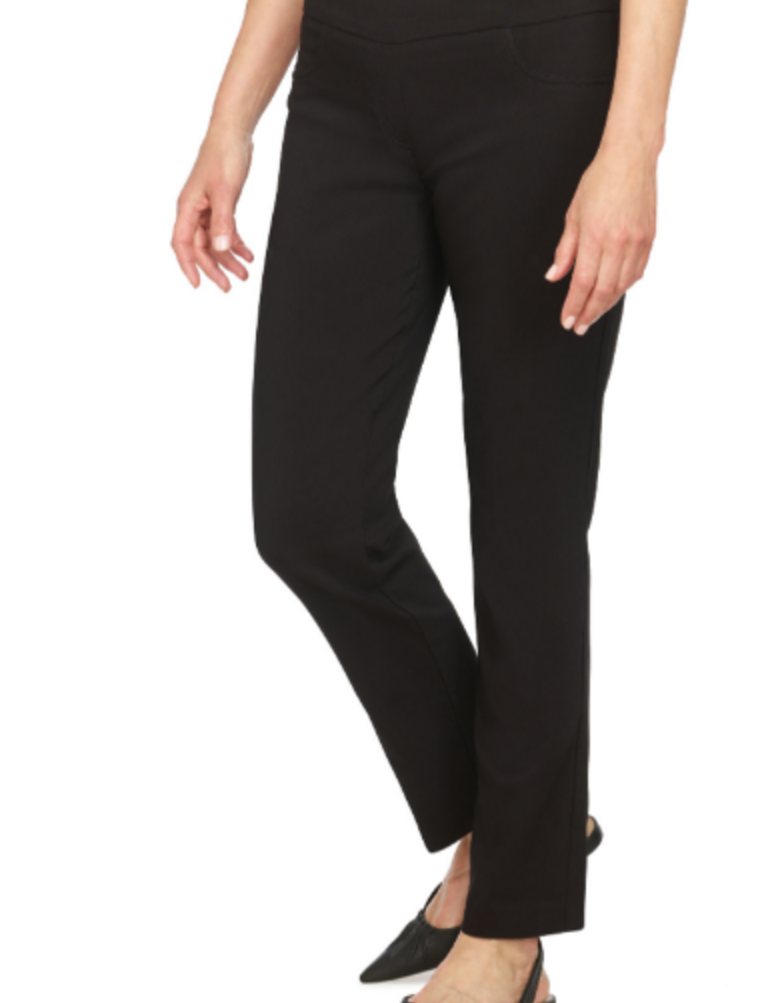 Ruby Road Ruby Rd Black Tech Twill Pull On Pant
