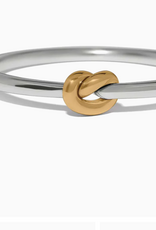 Brighton Brighton  Interlok Single Knot 2 Tone Silver Hinged Bracelet