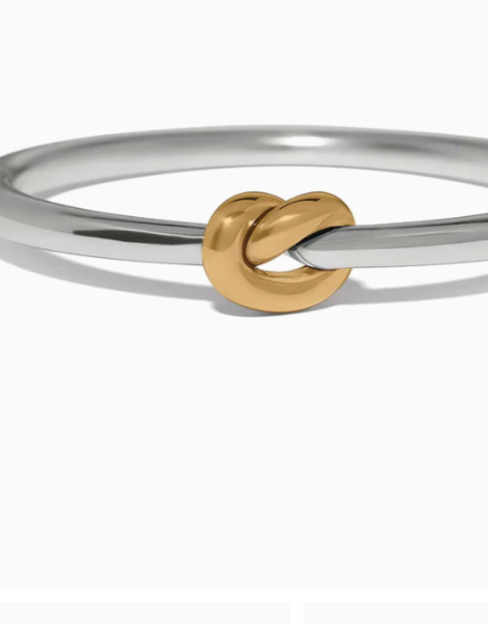 Brighton Brighton  Interlok Single Knot 2 Tone Silver Hinged Bracelet