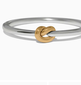 Brighton Brighton  Interlok Single Knot 2 Tone Silver Hinged Bracelet