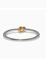 Brighton Brighton  Interlok Single Knot 2 Tone Silver Hinged Bracelet
