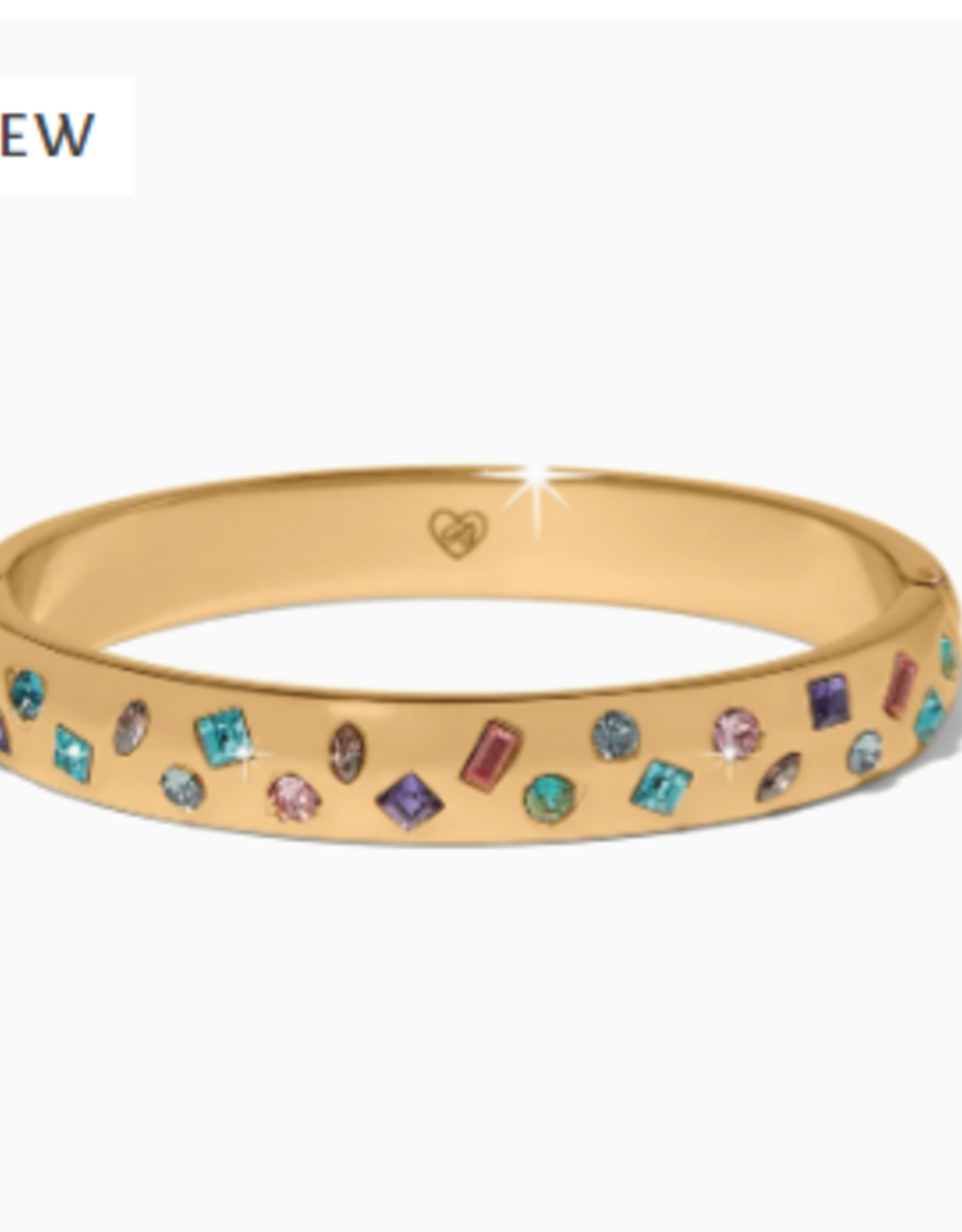 Brighton Brighton  Love Messages Gold Hinged Bangle Bracelet