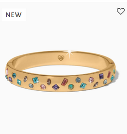 Brighton Brighton Love Messages Gold Hinged Bangle Bracelet