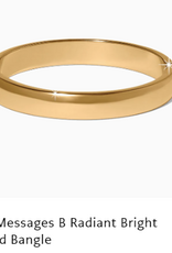 Brighton Brighton  Love Messages Gold Hinged Bangle Bracelet