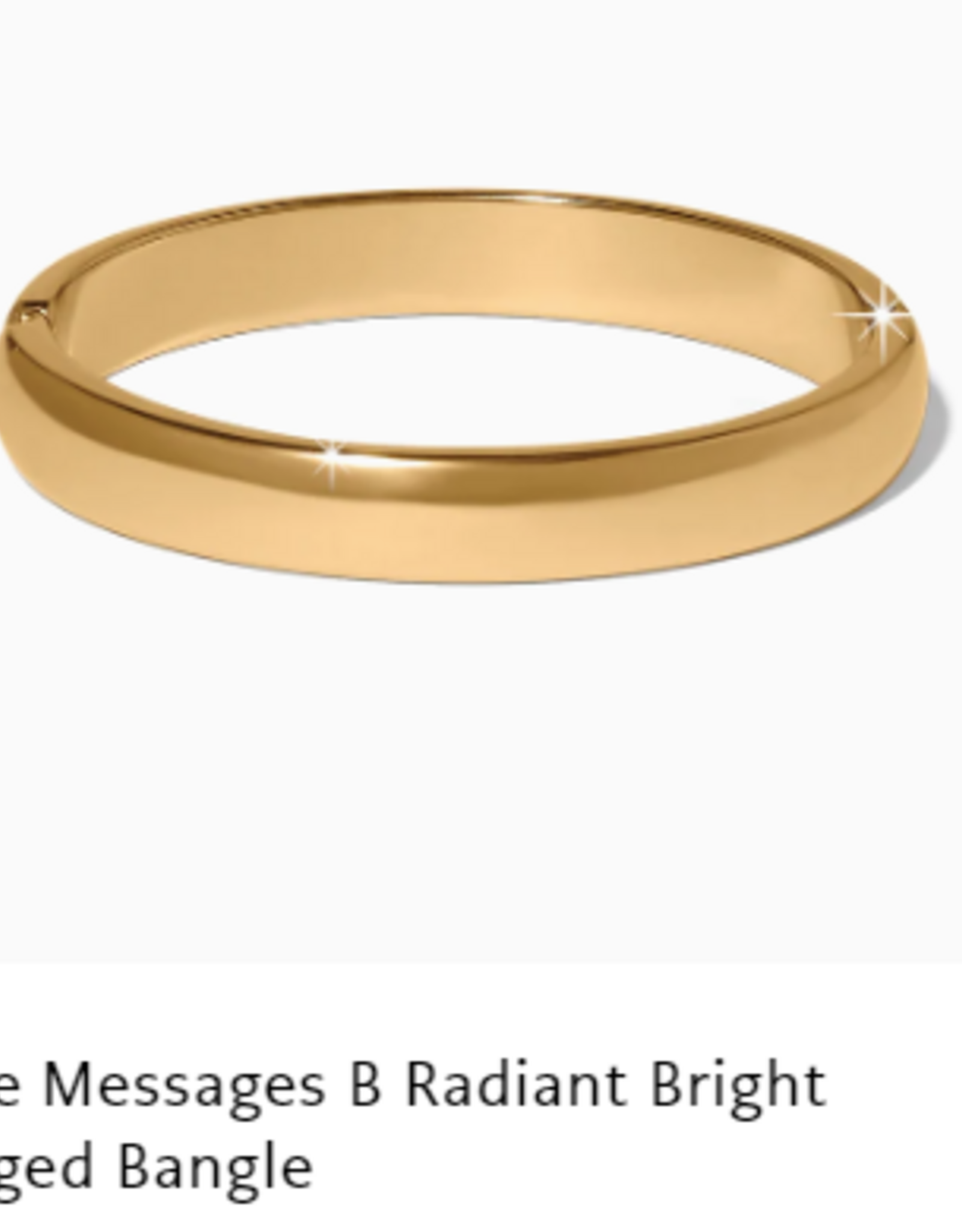Brighton Brighton  Love Messages Gold Hinged Bangle Bracelet