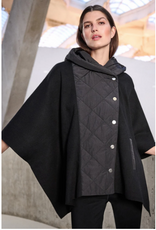 Joseph Ribkoff Joseph Ribkoff  Sweater Knit Quilted Poncho Jacket