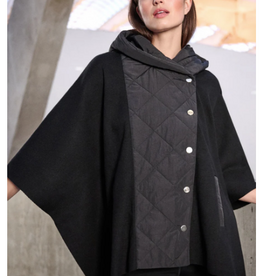 Joseph Ribkoff Joseph Ribkoff  Sweater Knit Quilted Poncho Jacket