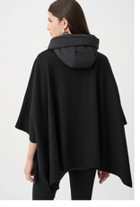 Joseph Ribkoff Joseph Ribkoff  Sweater Knit Quilted Poncho Jacket