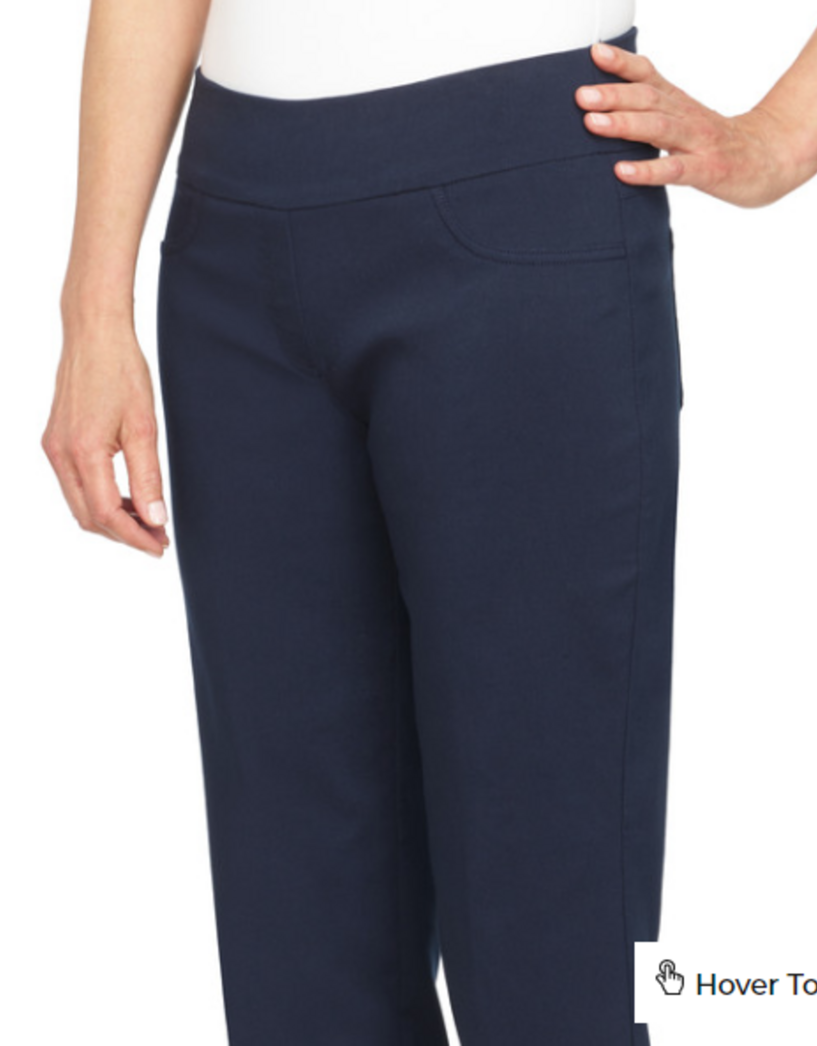 Ruby Rd Ruby Rd Navy Tech Twill Pull On Pant