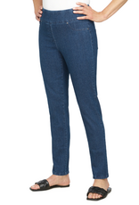 Ruby Rd Ruby Rd Dark Indigo Pull On Denim Pant