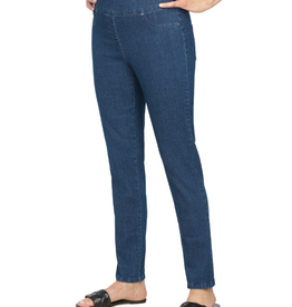 Ruby Rd Ruby Rd Dark Indigo Pull On Denim Pant