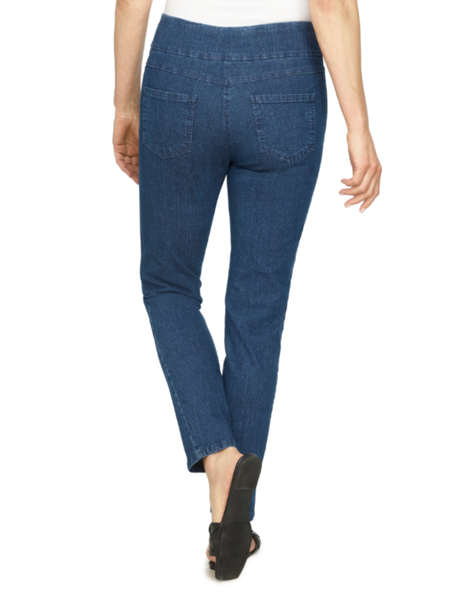 Ruby Rd Ruby Rd Dark Indigo Pull On Denim Pant
