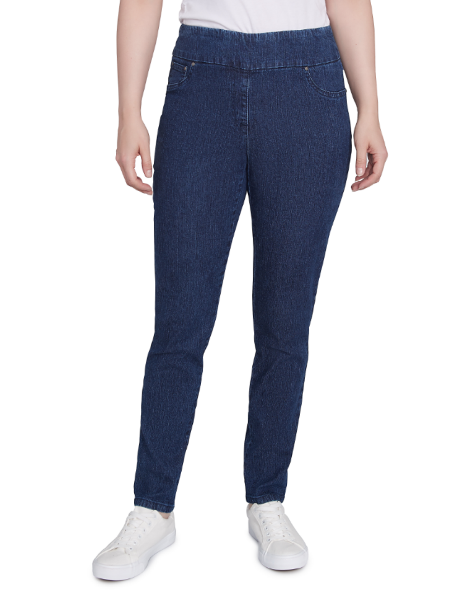 Ruby Rd Ruby Rd 99903 Petite Dark Indigo Pull On Denim Pant