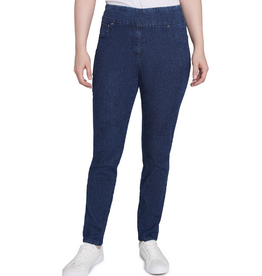 Ruby Rd Ruby Rd 99903 Petite Dark Indigo Pull On Denim Pant