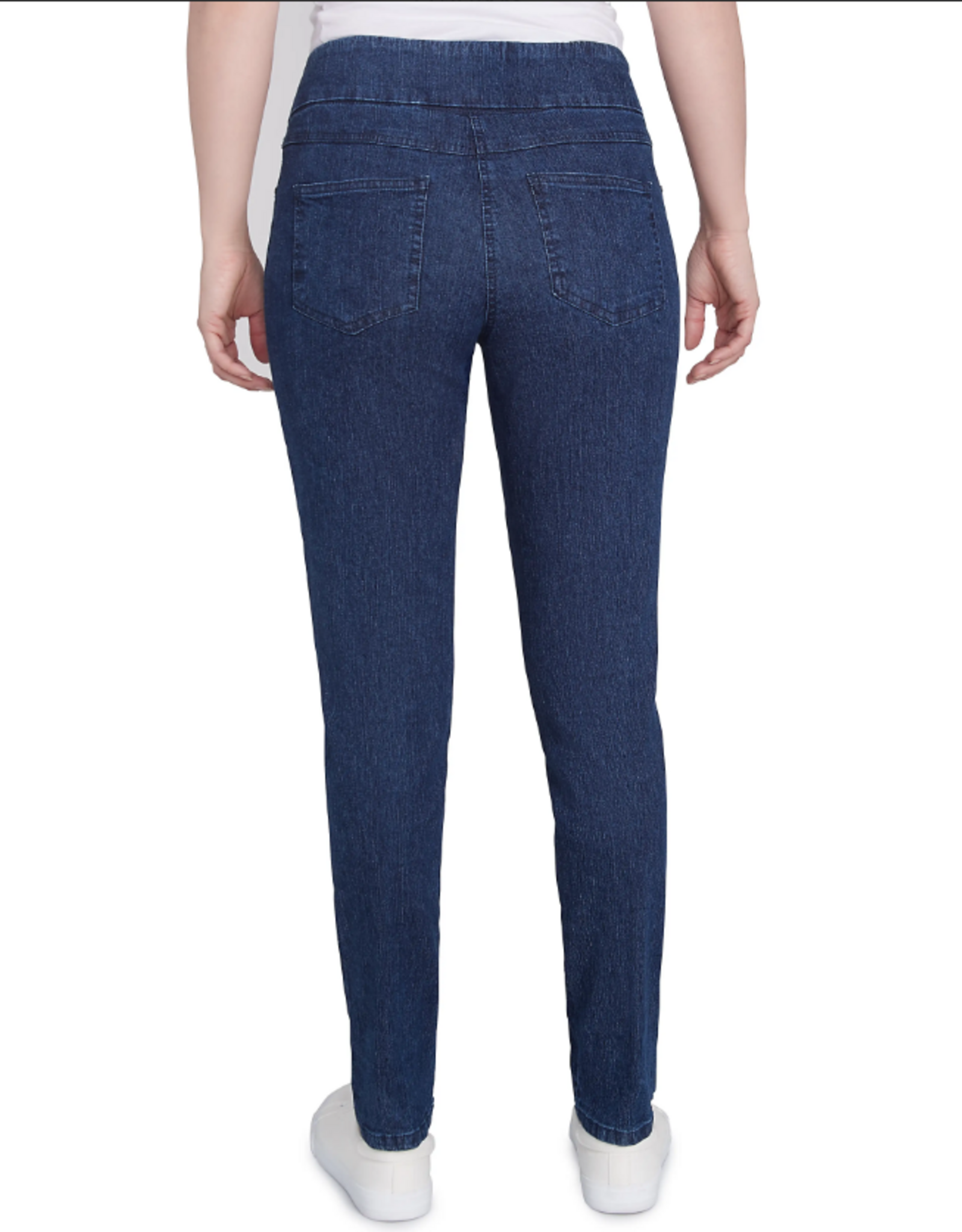 Ruby Rd Ruby Rd 99903 Petite Dark Indigo Pull On Denim Pant