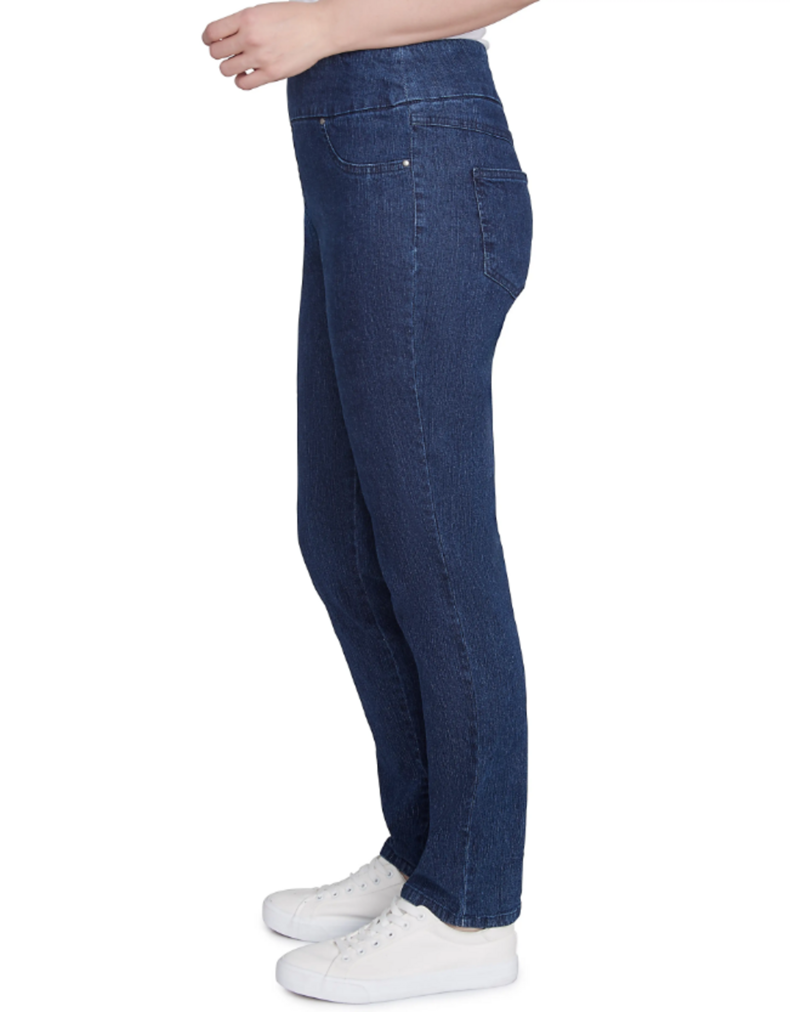 Ruby Rd Ruby Rd 99903 Petite Dark Indigo Pull On Denim Pant