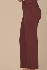 Democracy Democracy Cherry High Rise Tapered Utility Pant with Snap Hem