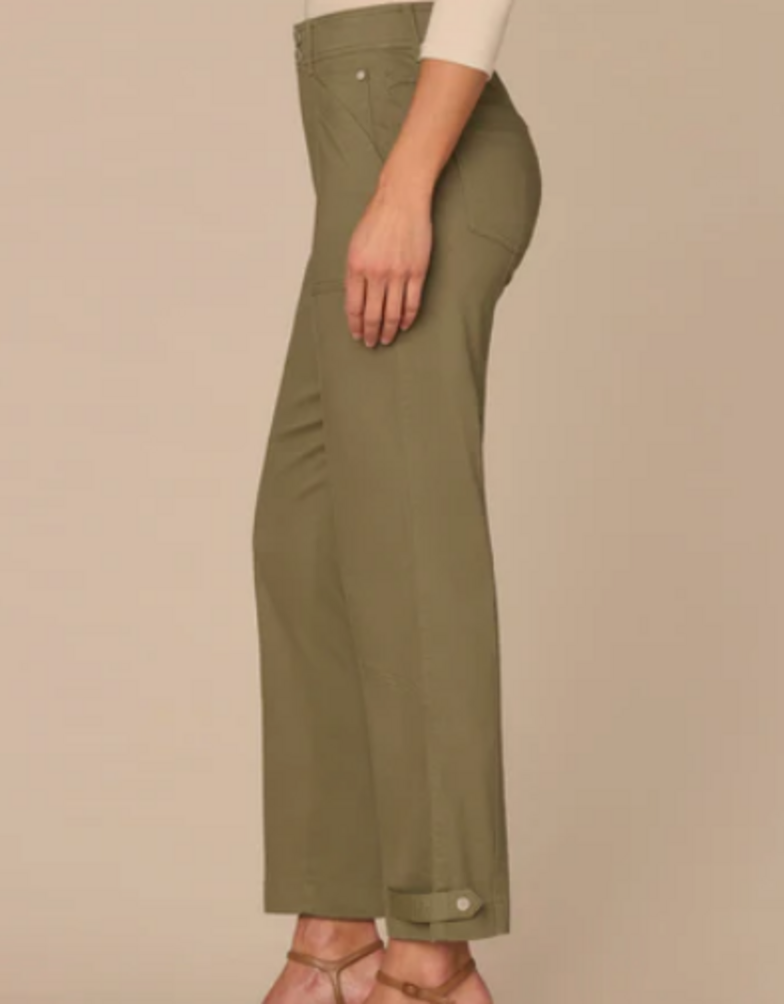 Democracy Democracy Lily Pad High Rise Tapered Utility Pant with Snap Hem