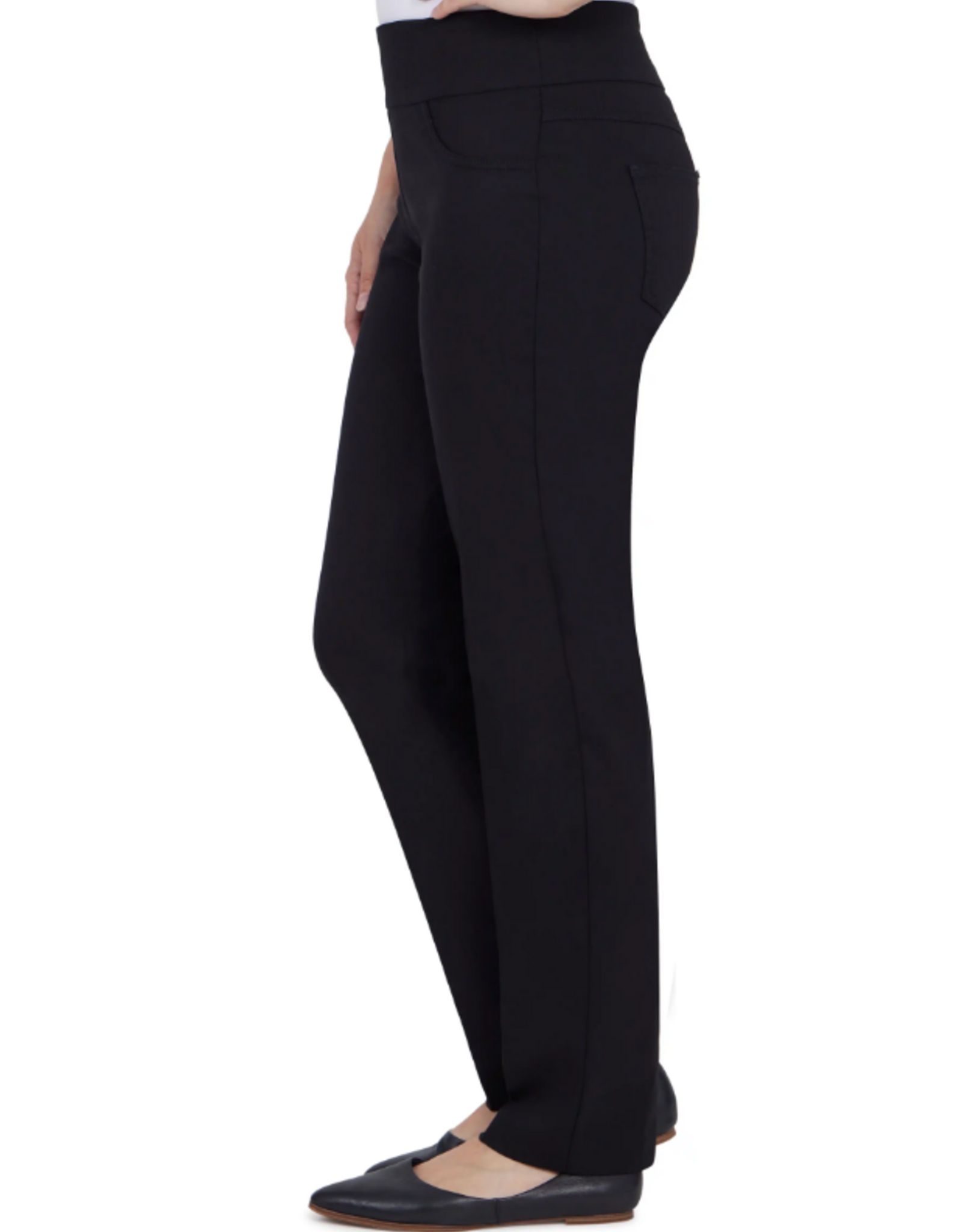 Ruby Rd Ruby Rd Black Petite Tech Twill Pull-On Pant