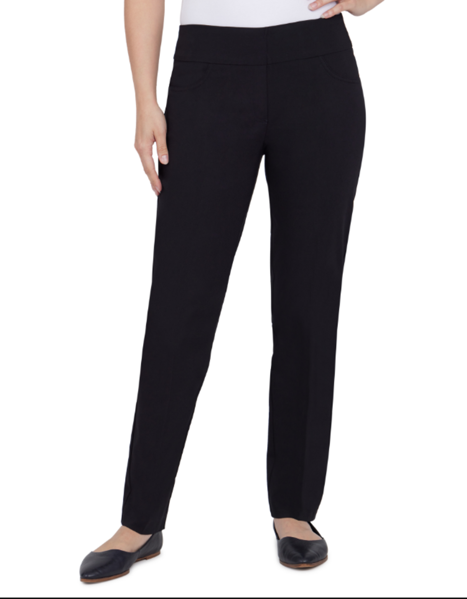 Ruby Rd Ruby Rd Black Petite Tech Twill Pull-On Pant