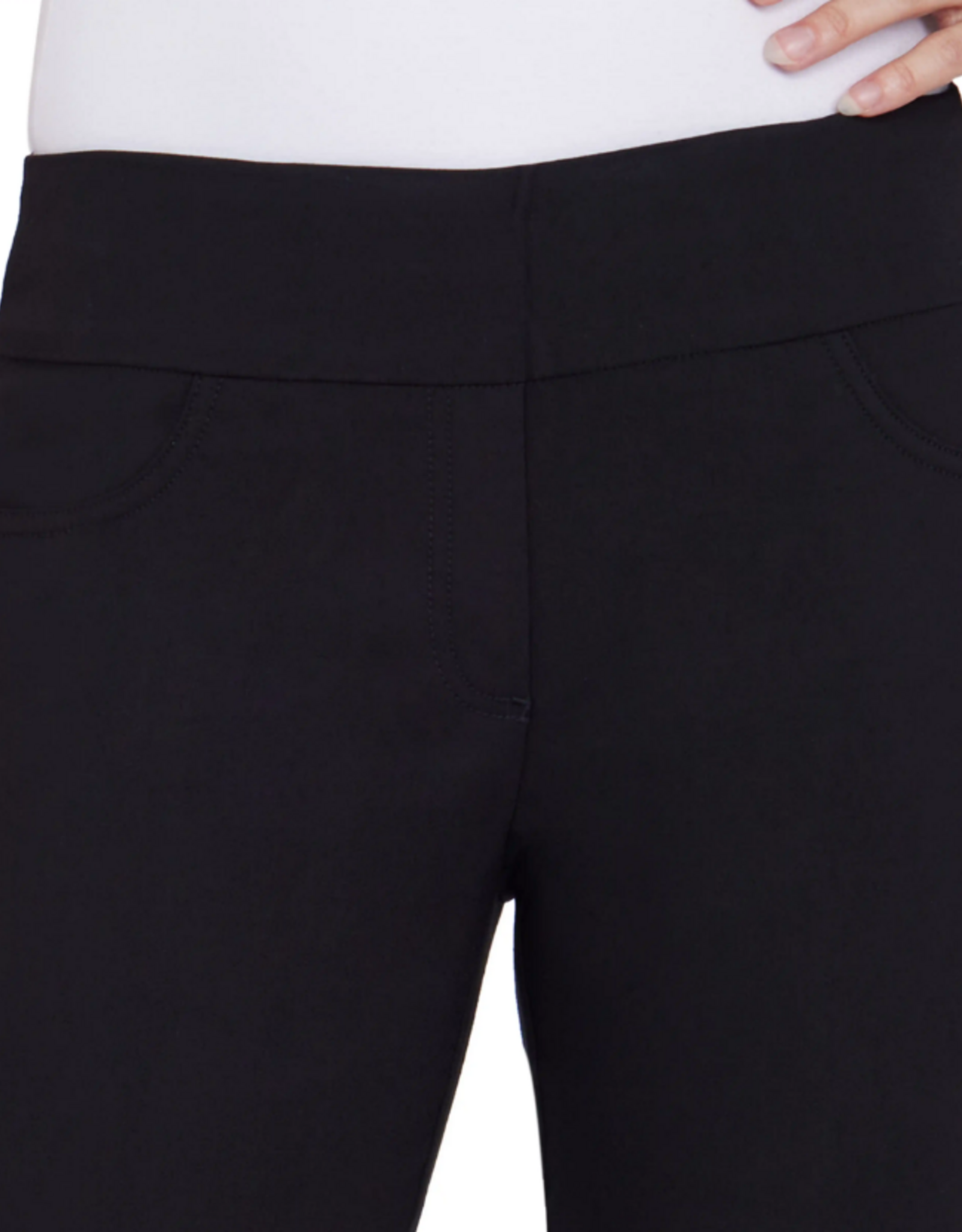 Ruby Rd Ruby Rd Black Petite Tech Twill Pull-On Pant