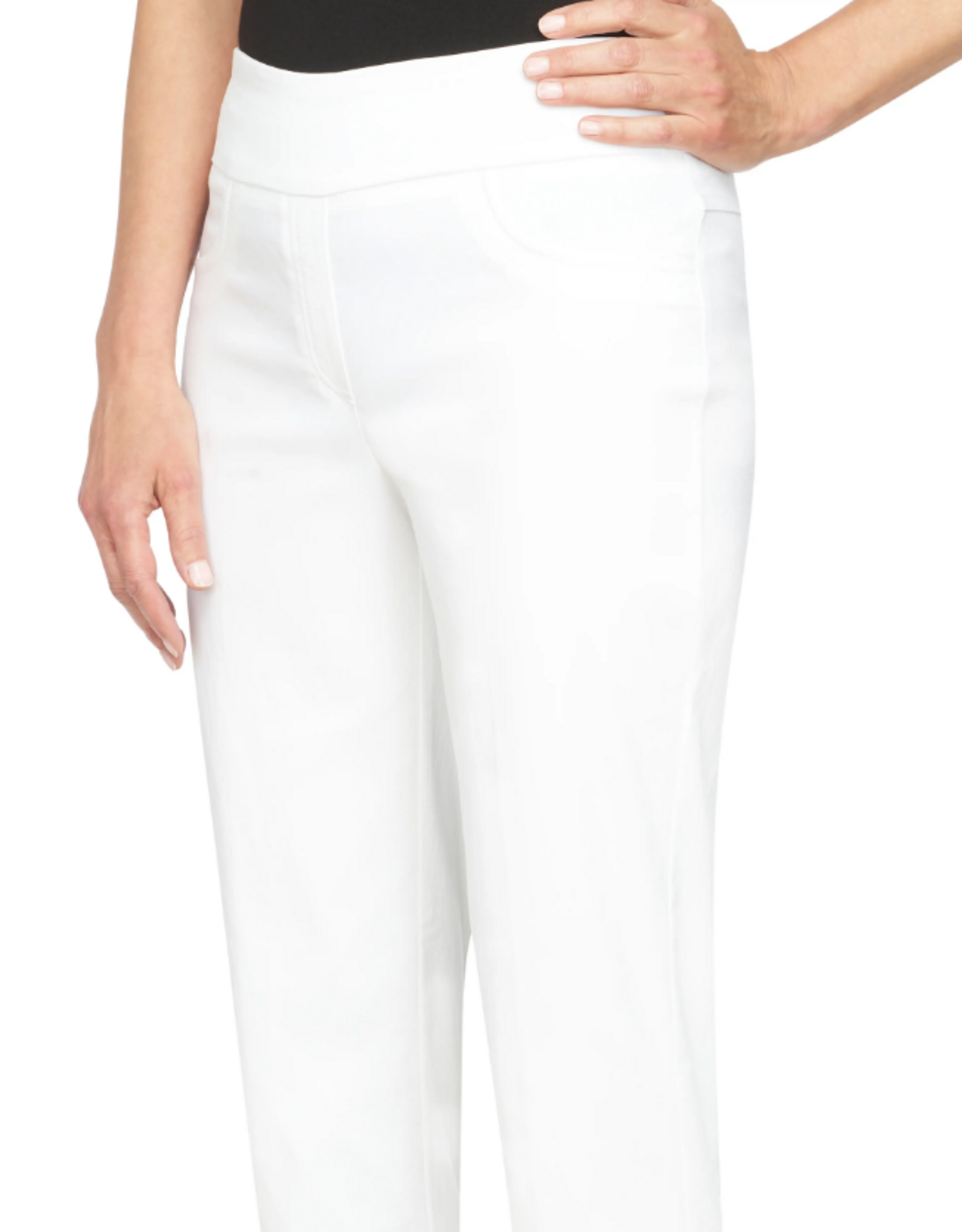 Ruby Rd Ruby Rd White Petite Tech Twill Pull-On Pant