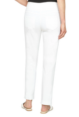 Ruby Rd Ruby Rd White Petite Tech Twill Pull-On Pant