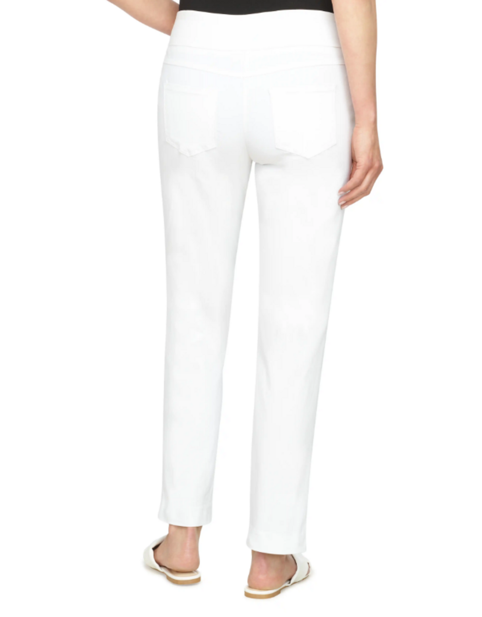 Ruby Rd Ruby Rd White Petite Tech Twill Pull-On Pant