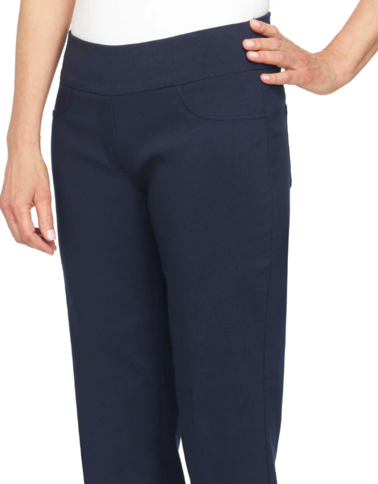 Ruby Rd Ruby Rd Navy Petite Tech Twill Pull-On Pant