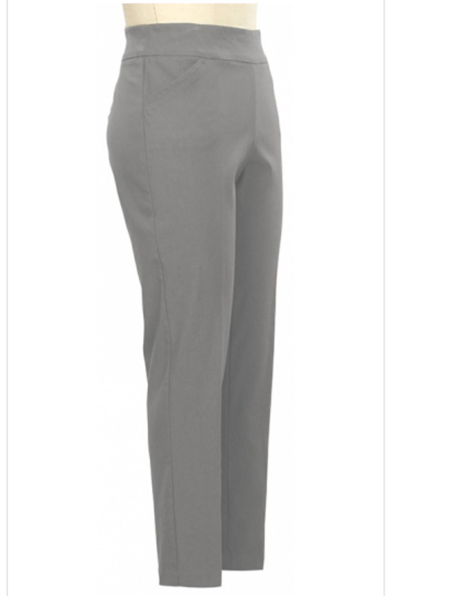 N Touch N Touch Grey Pull On Bridget Bengaline Pocket Solid Pant