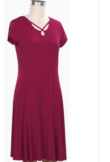 Southern Lady Southern Lady Red Hollywood  Short Sleeve Mid Length Petite Dress