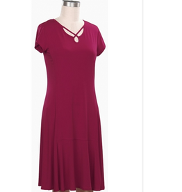 Southern Lady Southern Lady Red Hollywood  Short Sleeve Mid Length Petite Dress