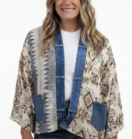 Shannon Passero Shannon Passero Monochrome Mix Open Front Karol Cardigan