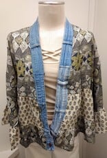 Shannon Passero Shannon Passero Soul Flower Mix Print Open Front  3/4 Sleeve Cardigan