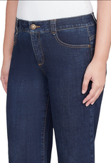 Ruby Road Ruby Road Dark Indigo Petite Stovepipe Wide Leg Jeans