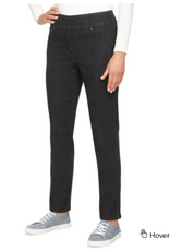 Ruby Rd Ruby Rd Petite Black Pull On Denim Pant