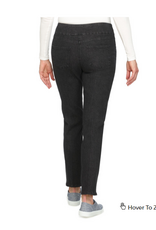 Ruby Rd Ruby Rd Petite Black Pull On Denim Pant