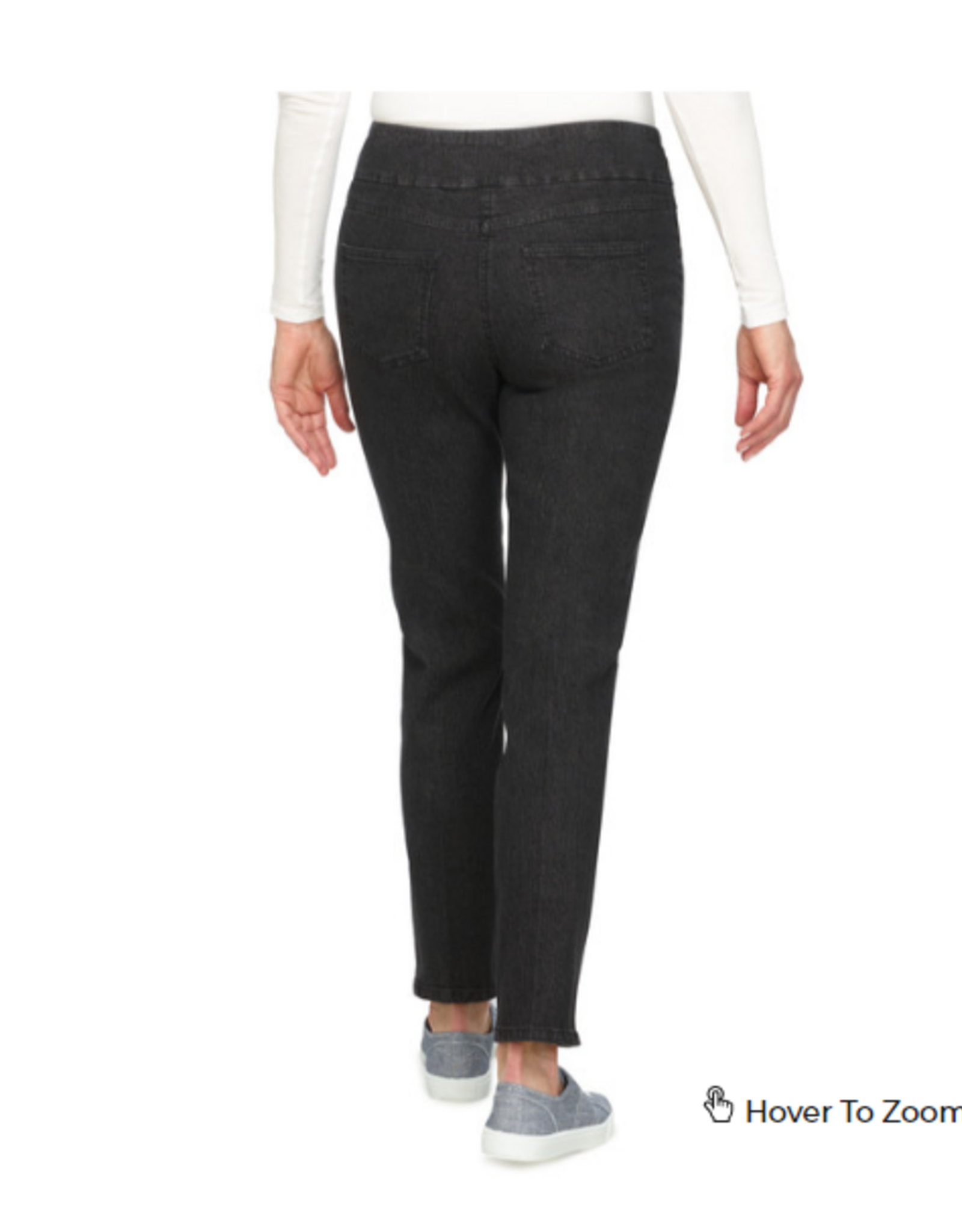 Ruby Rd Ruby Rd Petite Black Pull On Denim Pant
