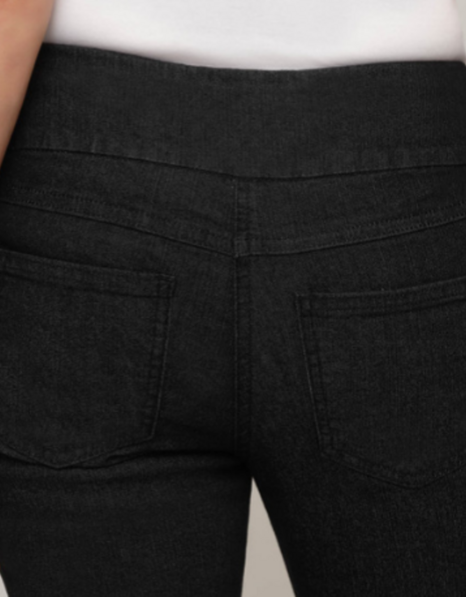 Ruby Rd Ruby Rd Petite Black Pull On Denim Pant