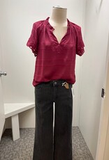 Ruby Road Ruby Road  Smoke Petite Stovepipe Wide Leg Jeans
