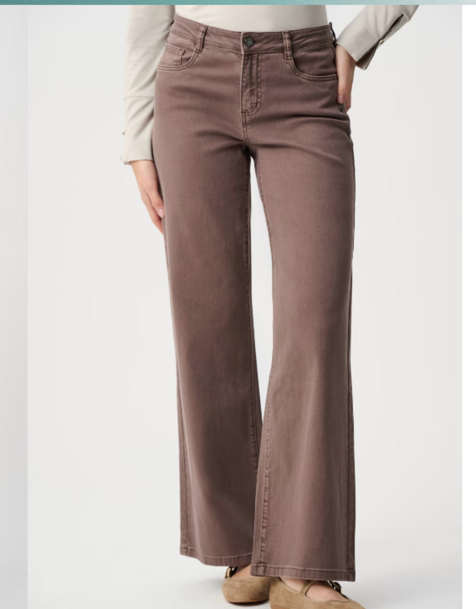 Joseph Ribkoff Joseph Ribkoff  Mink Mid-rise Casual Trousers