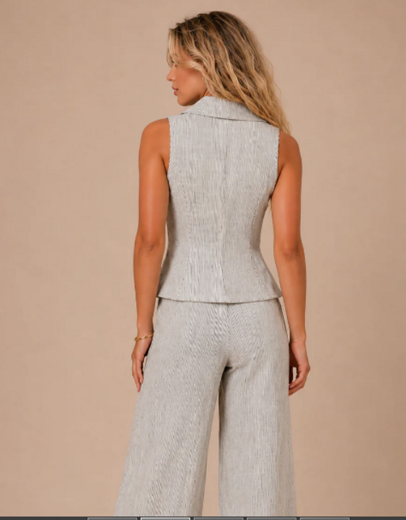 Kylie Paige Kylie Paige Layla Stripe Linen Sleeveless Top