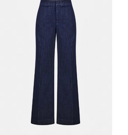 Joseph Ribkoff Joseph Ribkoff Dark Denim Blue High-Waisted Trousers