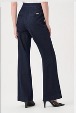 Joseph Ribkoff Joseph Ribkoff Dark Denim Blue High-Waisted Trousers