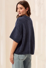 Tribal Tribal Nightfall  Drop Shoulder Crew Neck Elbow Sleeve Sweater