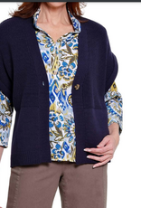 Sharon Young Inc A la carte Navy Single Button Sweater Vest