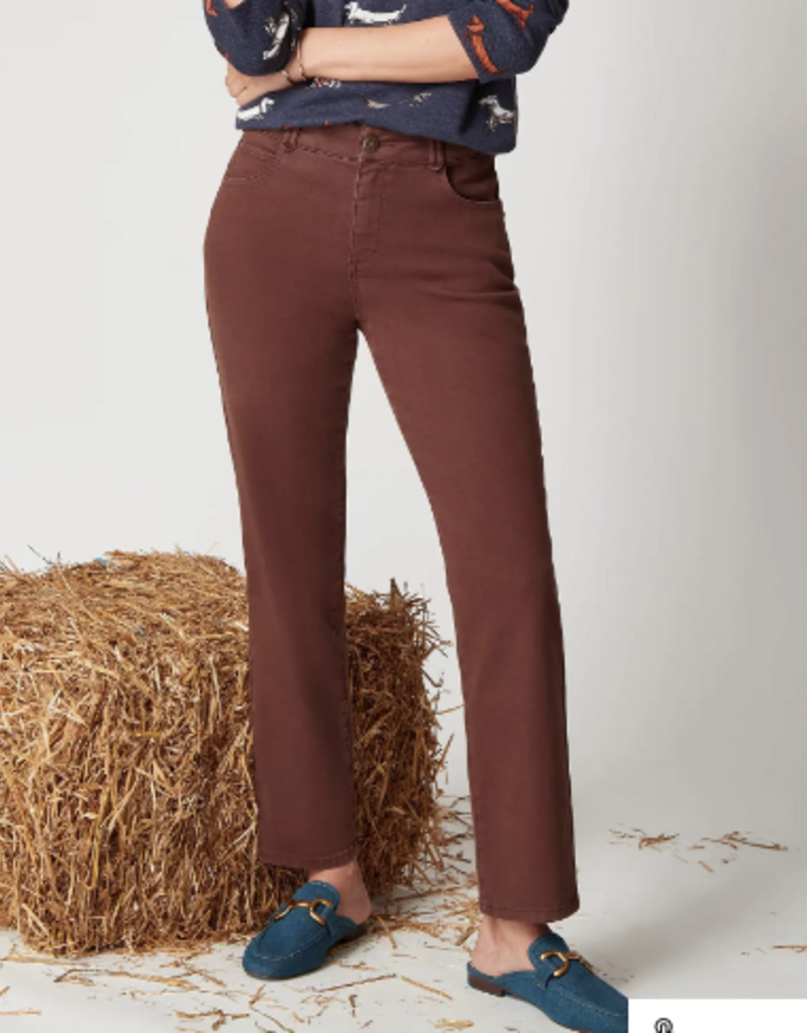 Ruby Rd Ruby Rd Dark Chocolate Petite Women's Soft Stretch Slim Fit Color Denim Jeans