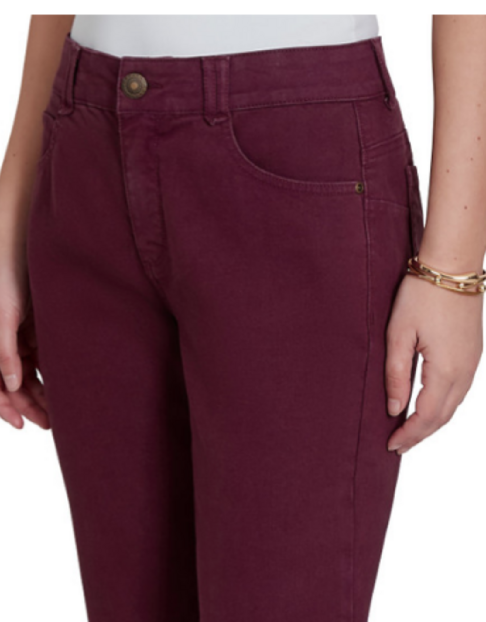 Ruby Rd Ruby Rd Dark Fig Women's Soft Stretch Slim Fit Color Denim Jeans